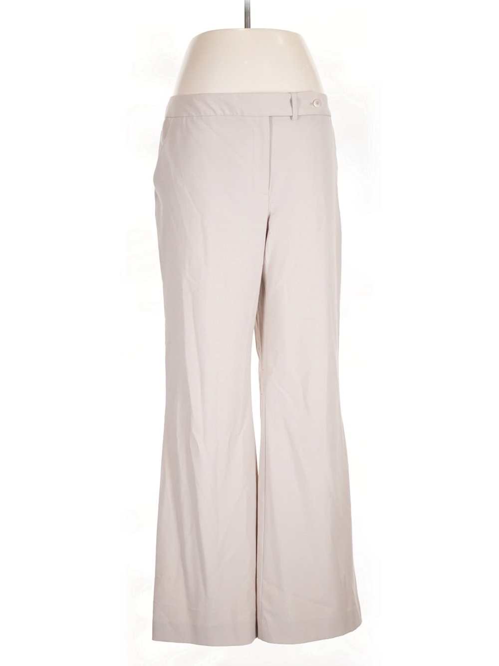Calvin Klein Cream Straight-Leg High-Rise Trousers